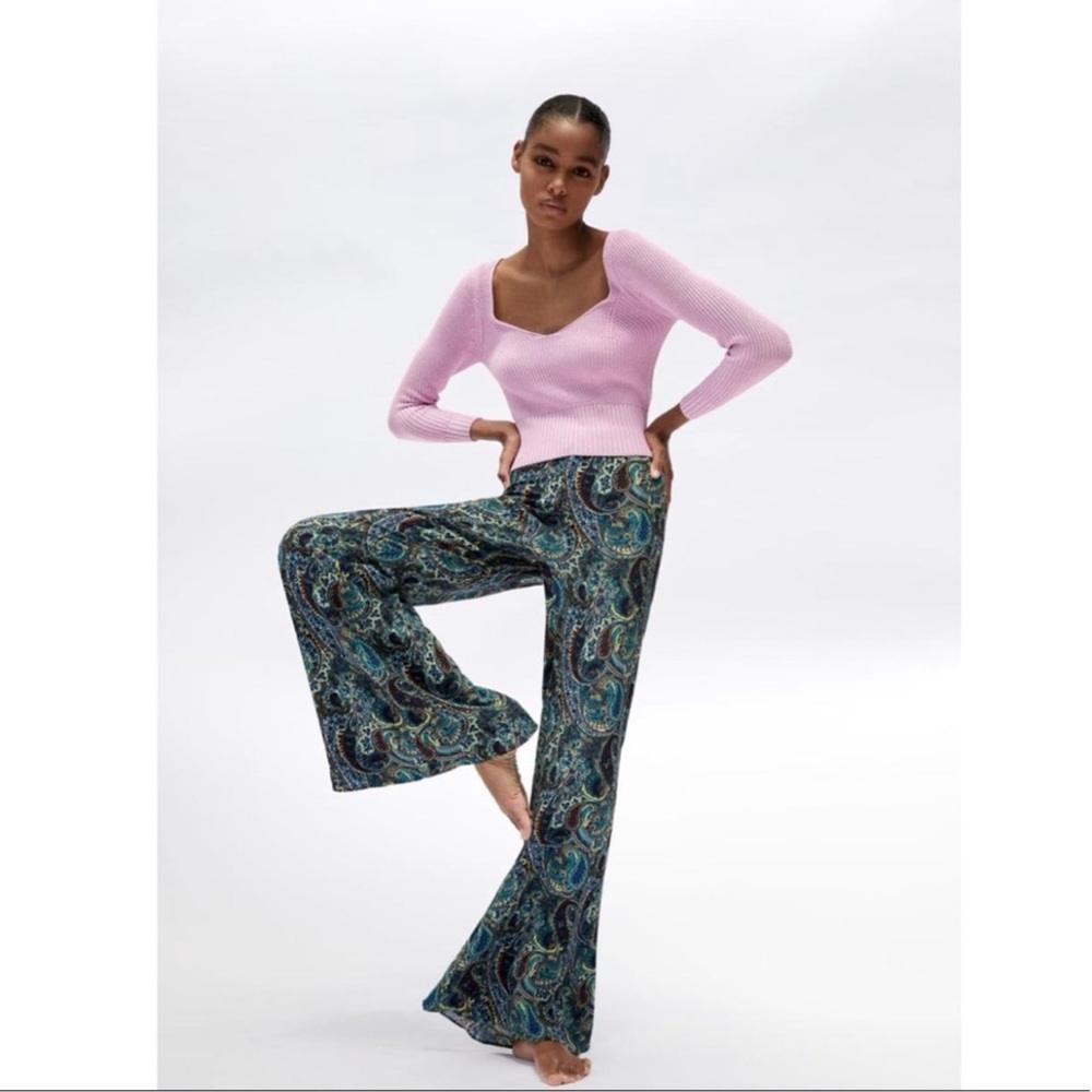Zara Paisley Trousers Size L - Picture 5 of 17